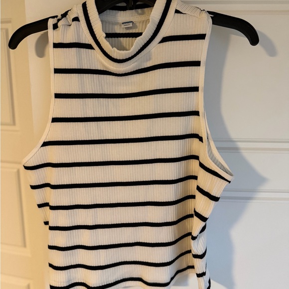 Old Navy Tops - Old Navy Black and White Striped Ribbed Tank